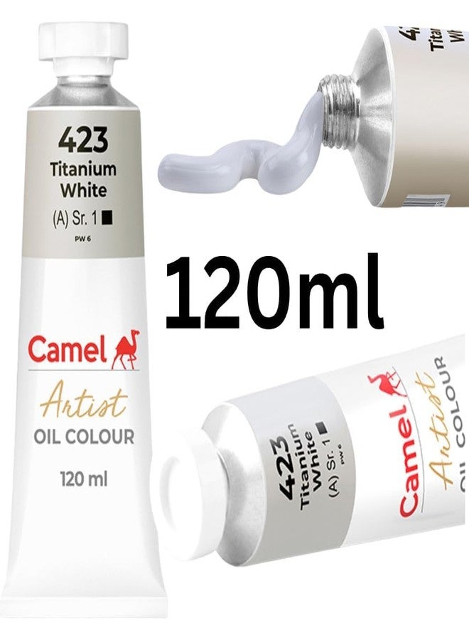 كاميل ألوان زيتية للفنانين من كاميل كاميلين كوكويو، أبيض تيتانيوم، 120 مل، طلاء زيتي، غير سام، السلسلة 1، 423، 125423 - Image 3